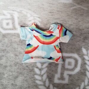 Doll Accessory Shirt Rainbow Cloud Sky T-Shirt Doll Clothing